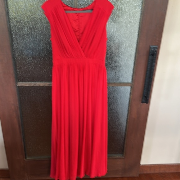 Badgley Mischka To Love Again Dress Long Formal Gown Size 10 Red - Picture 6 of 12